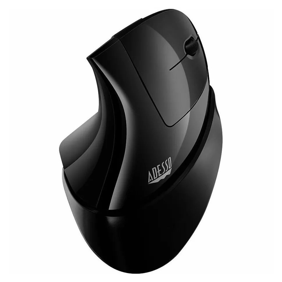 iMouse V30 Wireless Ergonomic Vertical Optical Mouse, Black (IMOUSEV30) | Adesso Flash Sale