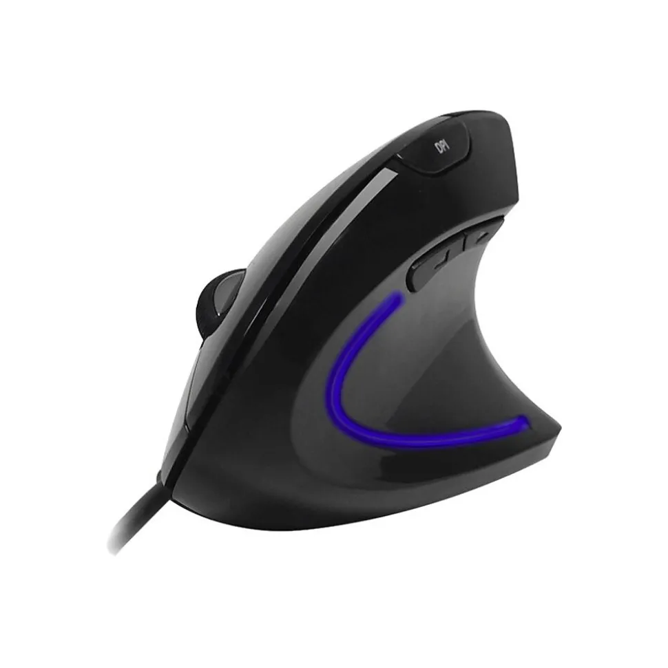 iMouse Wired Right Handed Optical USB Mouse, Glossy Black (IMOUSE E1) | Adesso Fashion