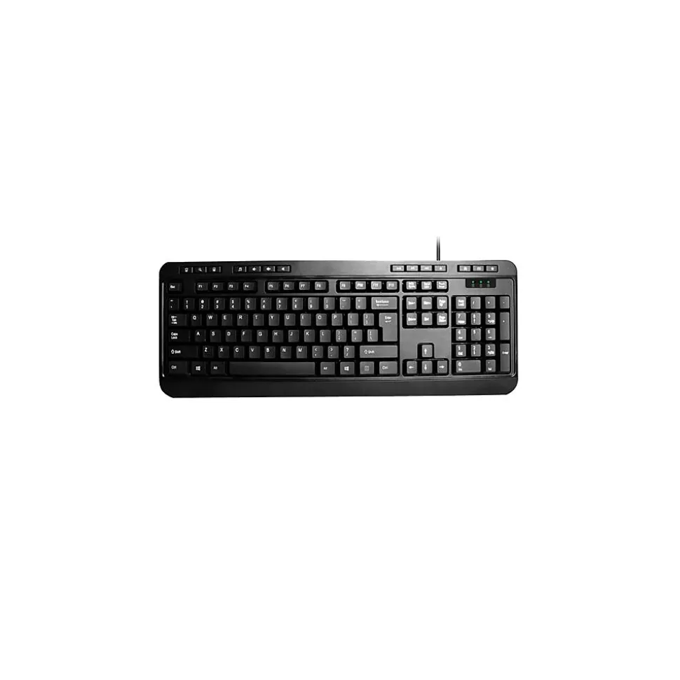 Multimedia Desktop Wired Keyboard, Black (AKB-132UB) | Adesso Shop