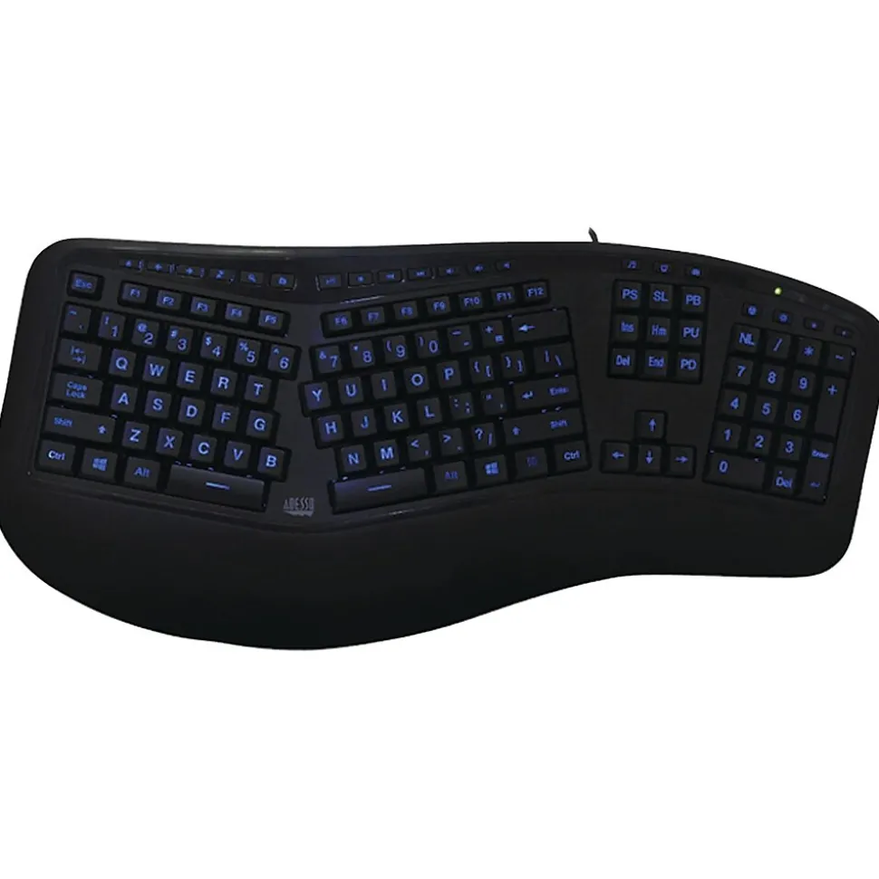 Tru-Form Keyboard, Black (AKB-150EB) | Adesso New