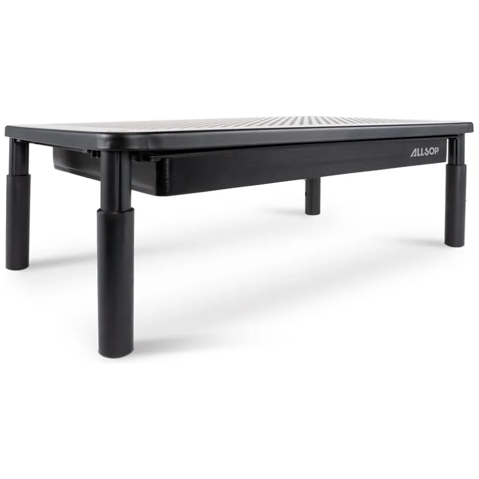 Metal Art Trilevel Adjustable Stand, Up to 27" Monitor, Black (32545) | Allsop Cheap