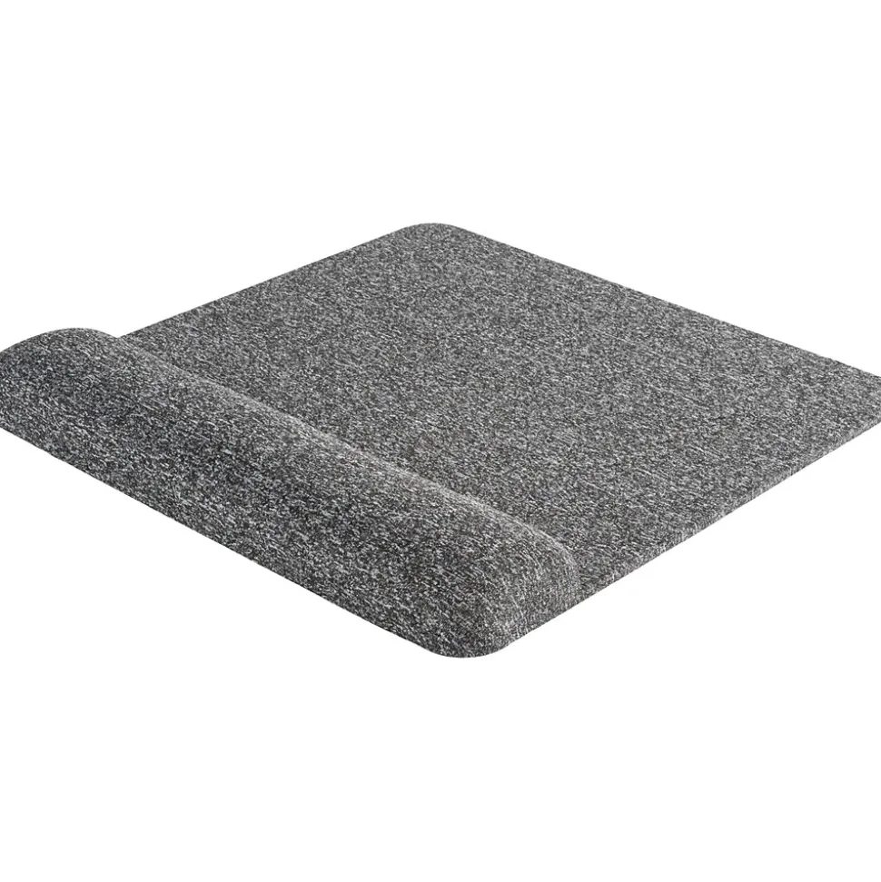 Premium Plush Foam Non-Skid Mouse Pad with Wrist Rest, Gray (32311) | Allsop New