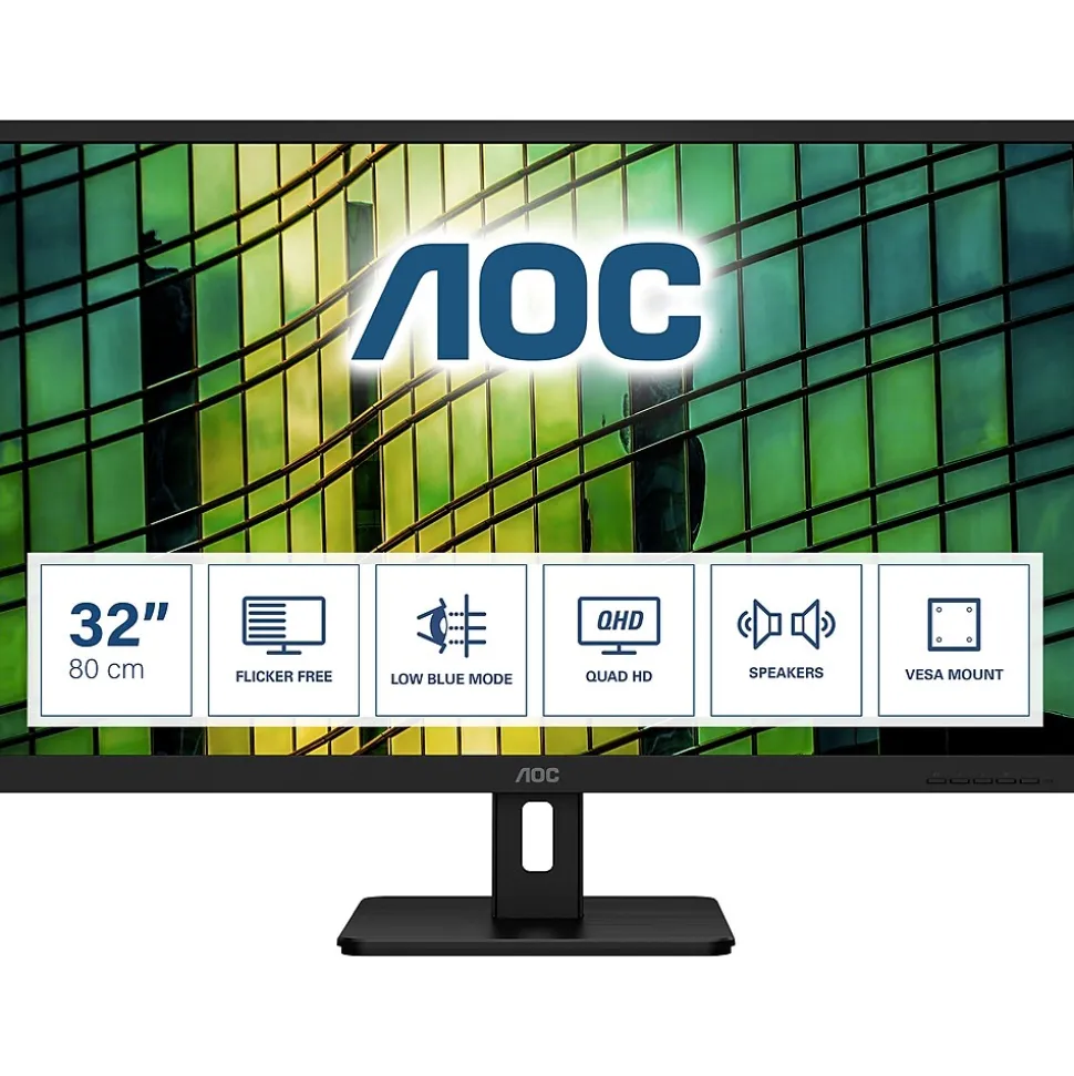 31.5" LED Monitor, Black (Q32E2N) | AOC Cheap