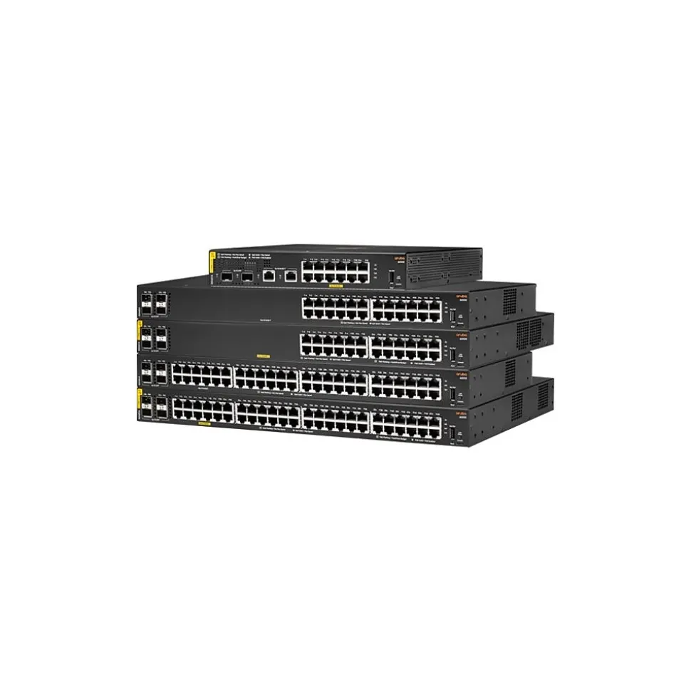 CX 6000 24-Port Gigabit Ethernet Managed Switch, 10/100/1000 Mbps, Black (R8N87A#ABA) | Aruba Online