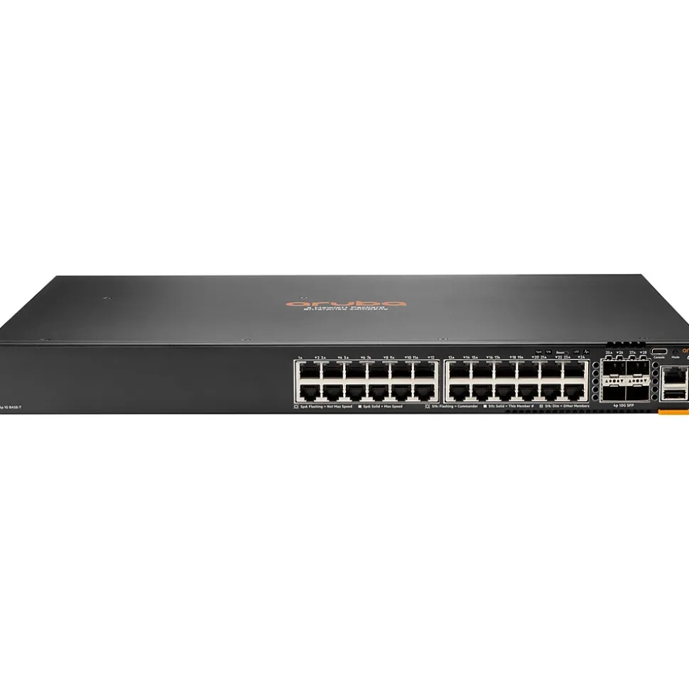 CX 6200F Series 24-Port Managed Switch, 128Gbps, Black (JL724A#ABA) | Aruba Hot