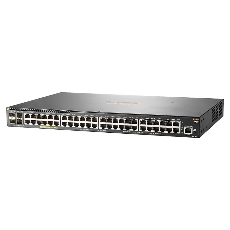 2930F 48-Port Managed Switch, 10/100/1000 Mbps, Black (JL256A#ABA) | Aruba Cheap