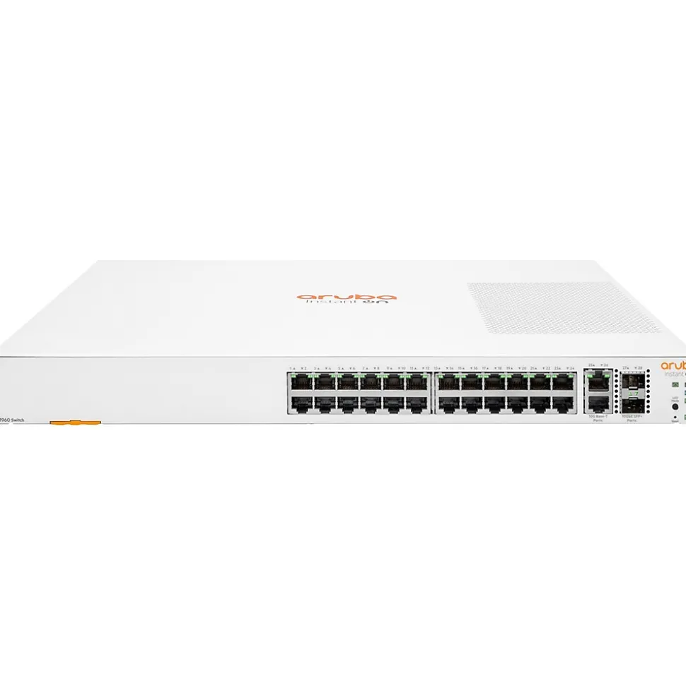 Instant On 1960 24-Port Gigabit Ethernet Managed Switch, 10/100/1000 Mbps, White (JL806A#ABA) | Aruba Fashion