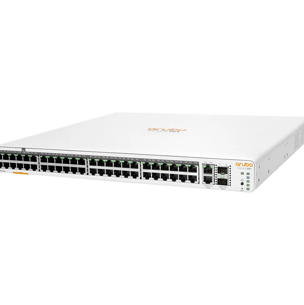 Instant On 1960 48-Port Gigabit Ethernet Managed Switch, 10/100/1000 Mbps, White (JL809A#ABA) | Aruba Sale