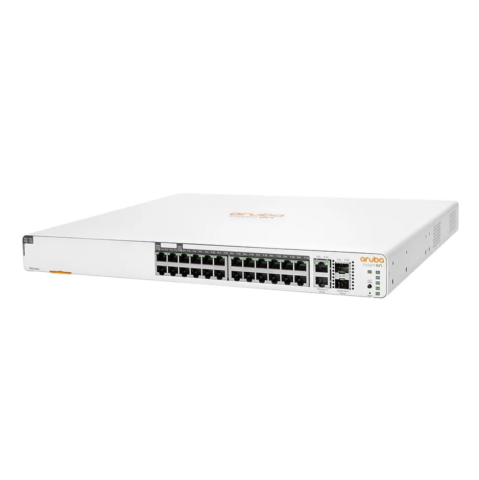 Instant On 1960 24-Port Gigabit Ethernet Managed Switch, 10/100/1000 Mbps, White (JL807A#ABA) | Aruba Best Sale