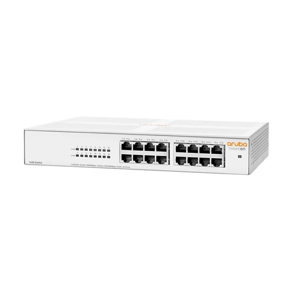 Instant On 1430 16-Port Gigabit Ethernet Unmanaged Switch, White (R8R47A#ABA) | Aruba Best Sale