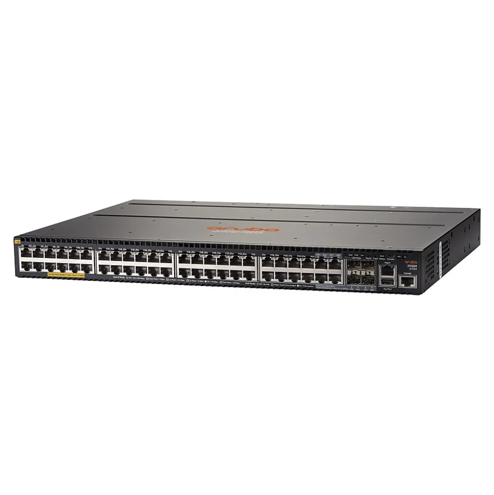 2930M 44-Port Managed Switch, 10/100/1000 Mbps, Black (JL322A) | Aruba Clearance