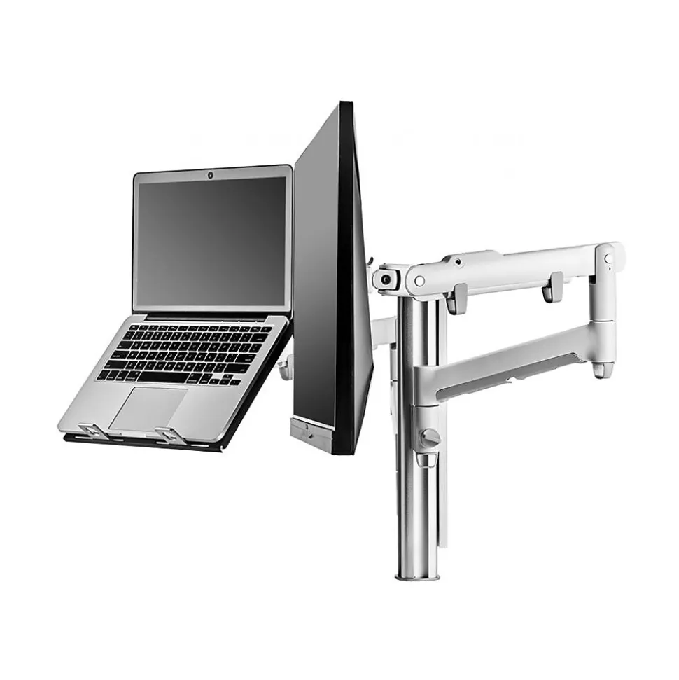 Adjustable Notebook and Display Desk Mount, Silver (AWMS-2-ND13-F-S) | Atdec Shop