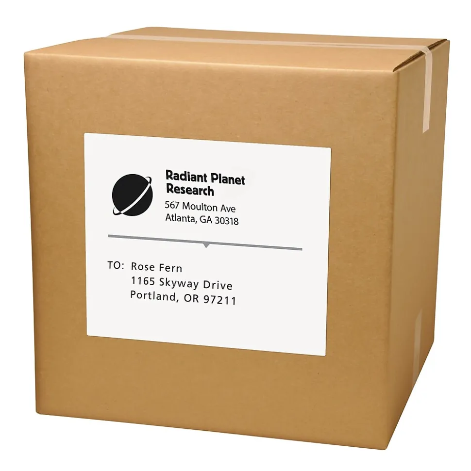 Copier Shipping Labels, 8-1/2" x 11", White, 100 Labels/Box (5353) | Avery Shop