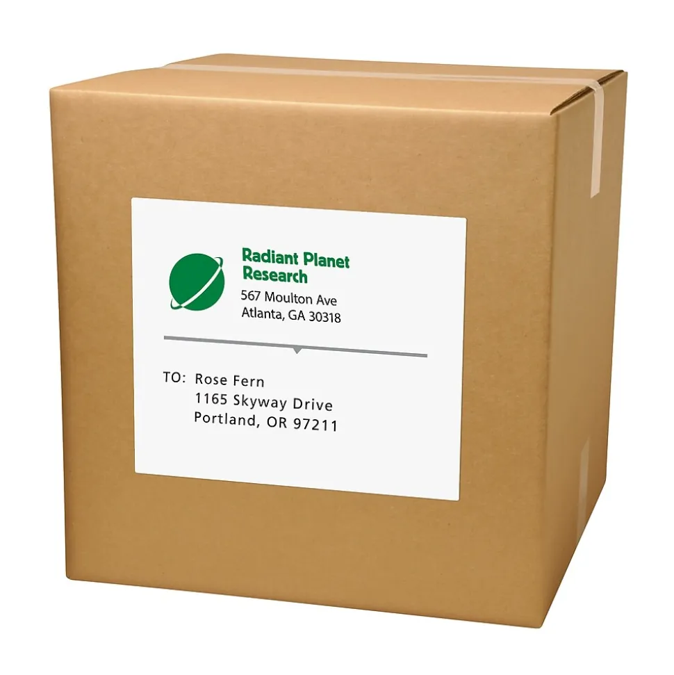 Laser/Inkjet Shipping Labels, 8-1/2" x 11", White, 250 Labels/Box (95920) | Avery Online