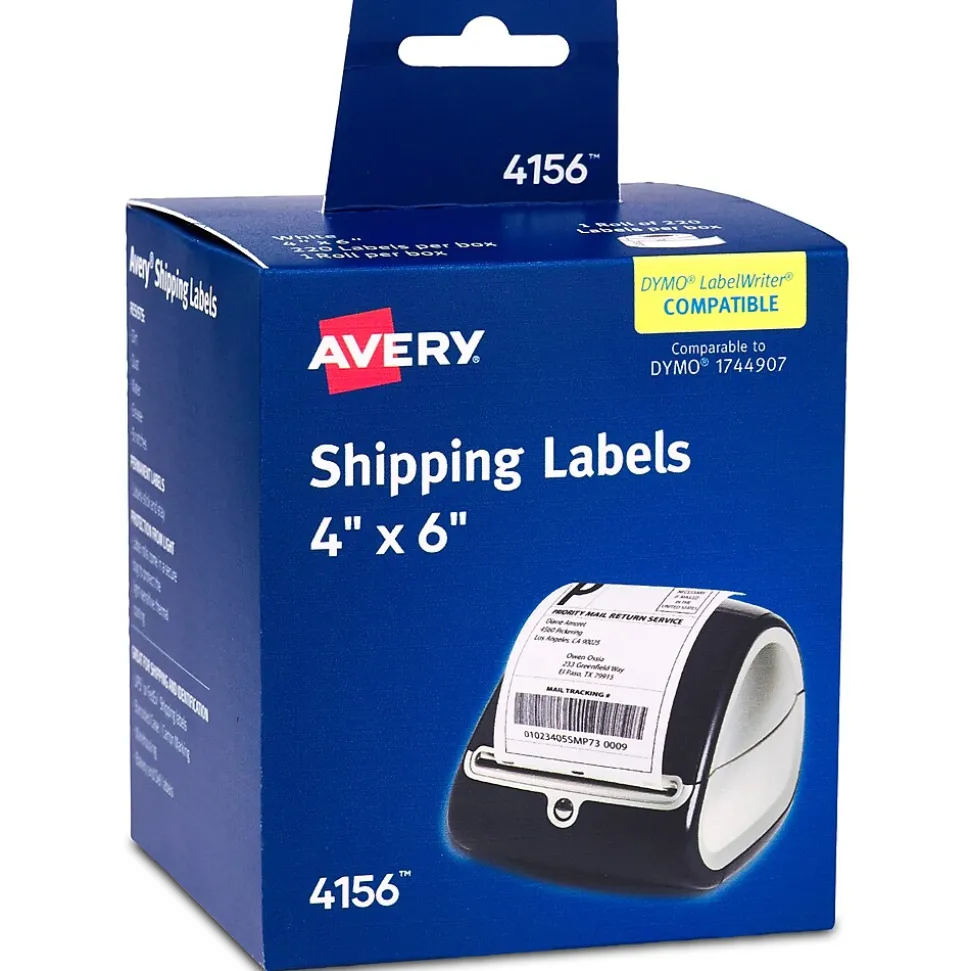 Thermal Shipping Labels, 4" x 6", Matte White, 220 Labels/Roll (4156) | Avery Store