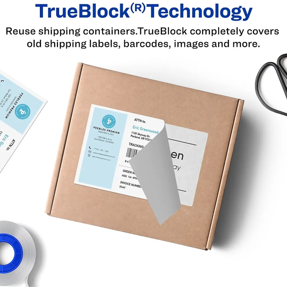 TrueBlock Laser/Inkjet Shipping Labels, 3" x 4", White, 40 Labels/Pack (5286) | Avery Clearance