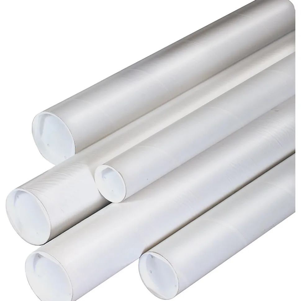 Box Partners White Mailing Tubes, 4" x 24", 15/Case | Partners Brand Flash Sale