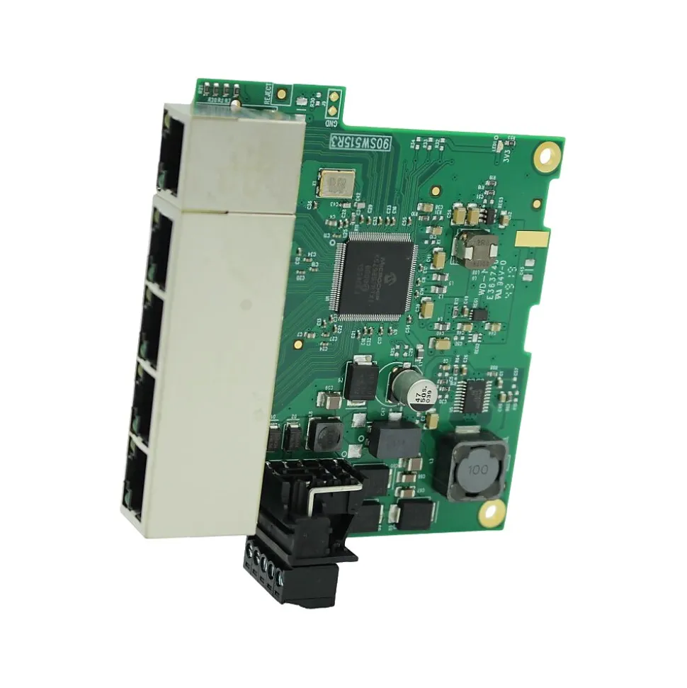 Industrial 5-Port Gigabit Ethernet Unmanaged Switch, 10/100/1000 Mbps, Green (SW-115) | Brainboxes Shop