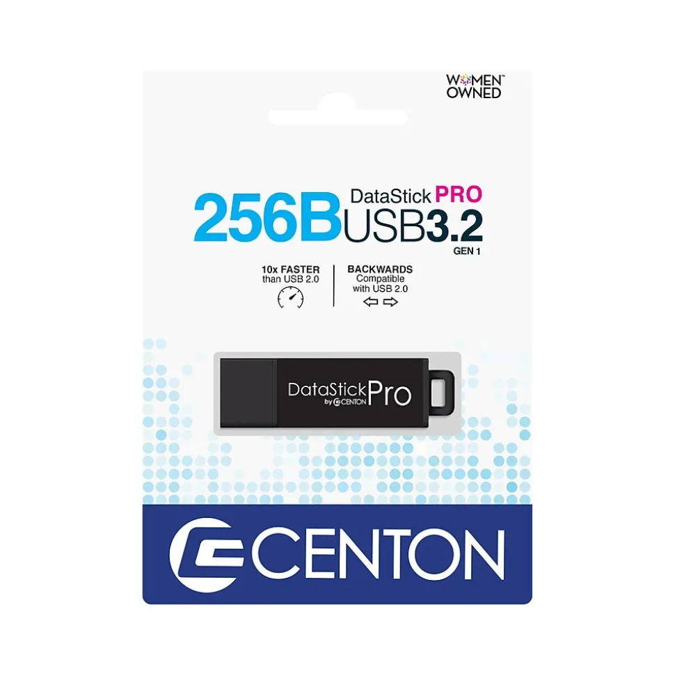 DataStick Pro 256GB USB 3.2 Type-A Flash Drive, Black (C1-U3P6-256G) | Centon Cheap