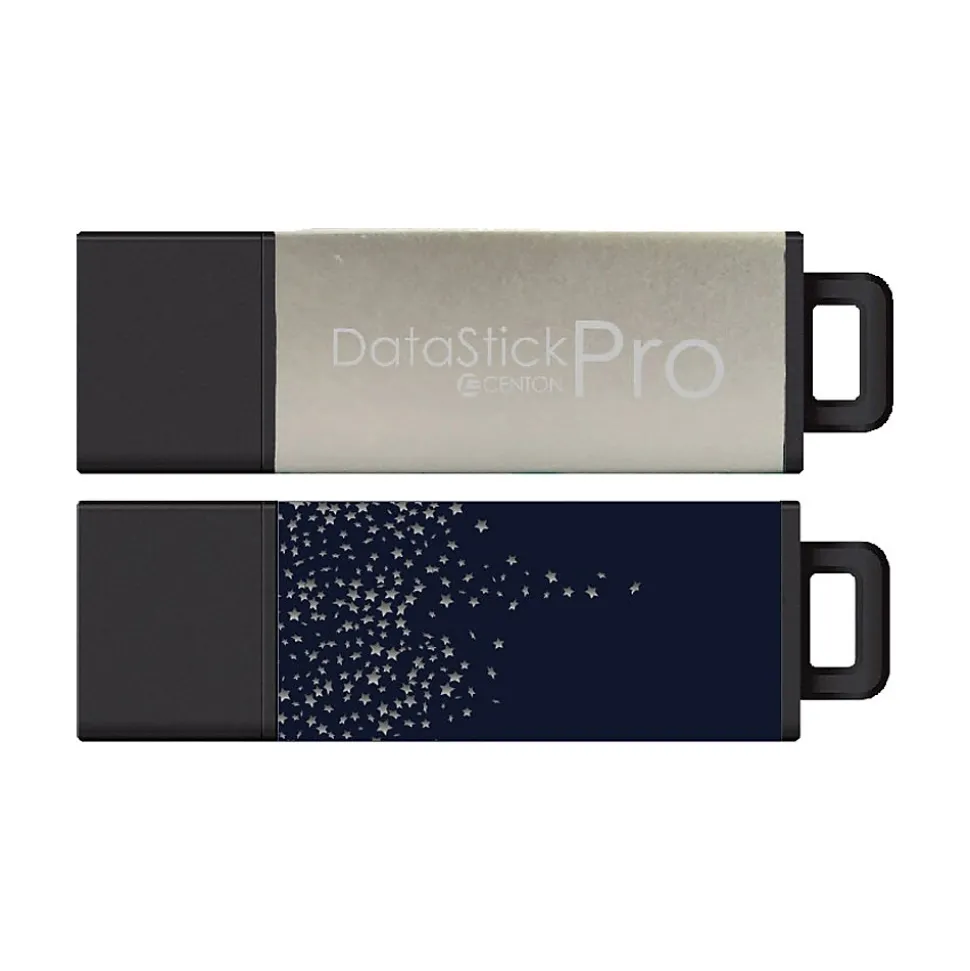 DataStick Pro2 64GB USB 3.0 Type-A Flash Drives, Silver/Navy, 2/Pack (C1-U3P017-64G-2) | Centon Discount