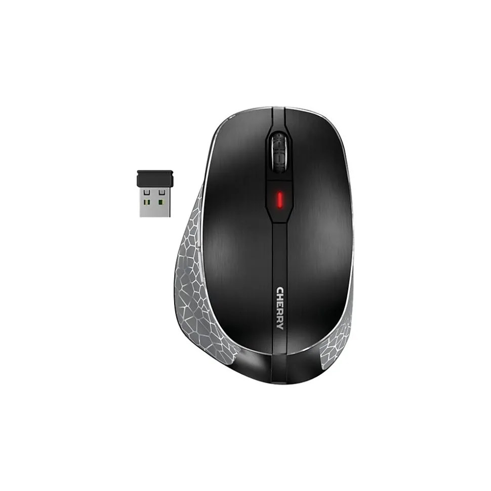 MW 8C ERGO Wireless Optical 2.4 GHz Mouse, Black (JW-8600US) | Cherry Clearance