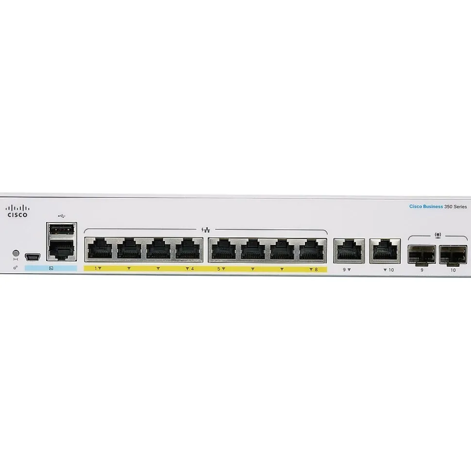 350 CBS350-8FP-2G-NA 10 Ports Gigabit Ethernet Rack Mountable Switch | Cisco Cheap