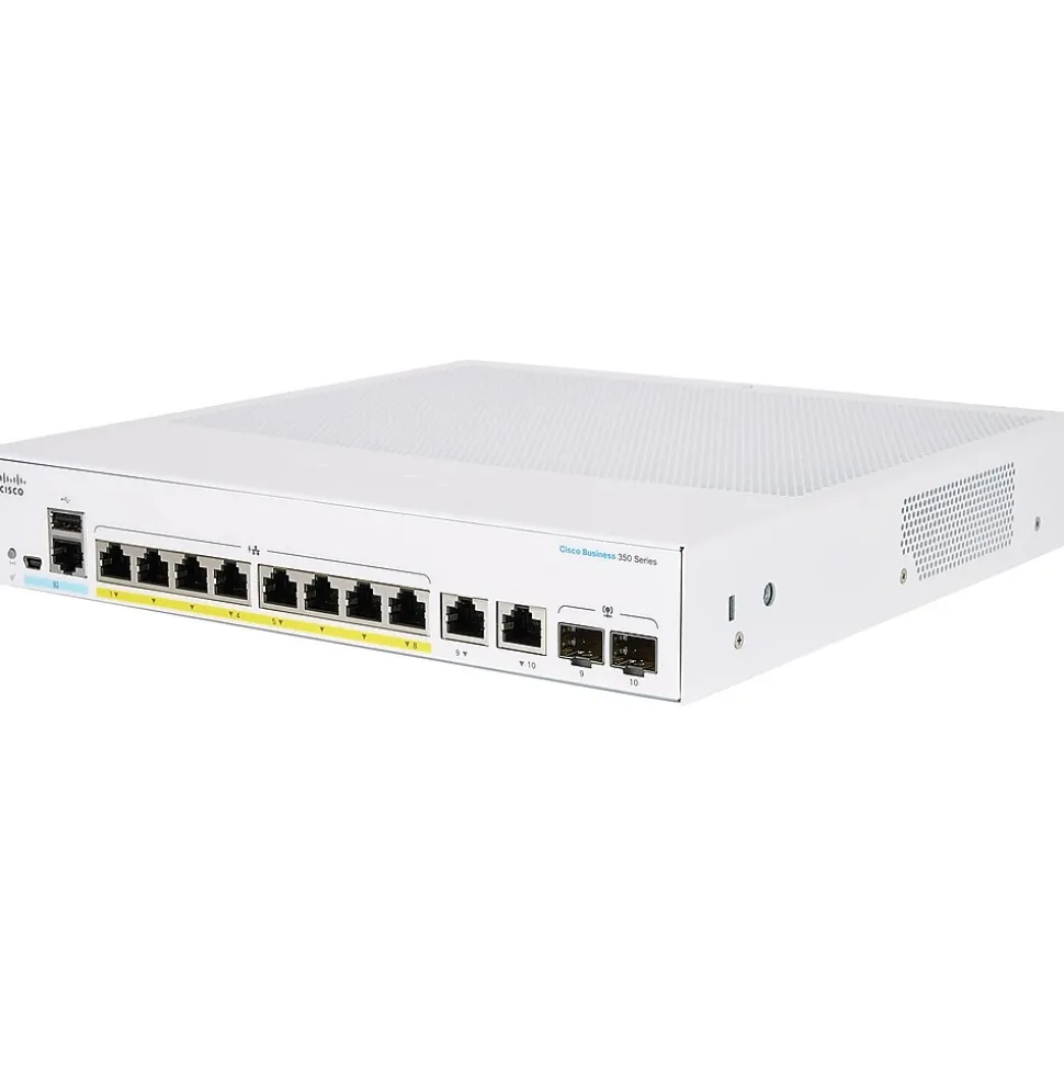 350 CBS350-8FP-2G-NA 10 Ports Gigabit Ethernet Rack Mountable Switch | Cisco Cheap