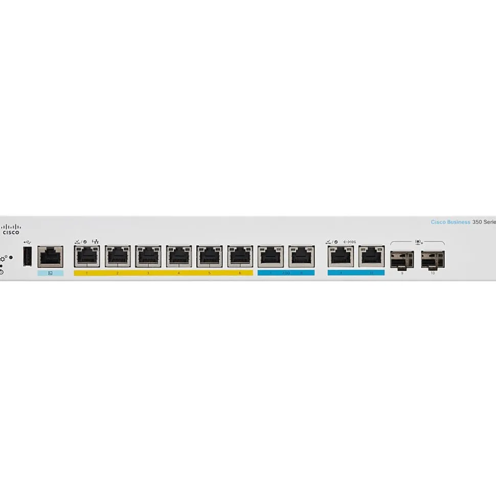 350 CBS350-8MGP-2X-NA 10 Ports Gigabit Ethernet Rack Mountable Switch | Cisco Cheap