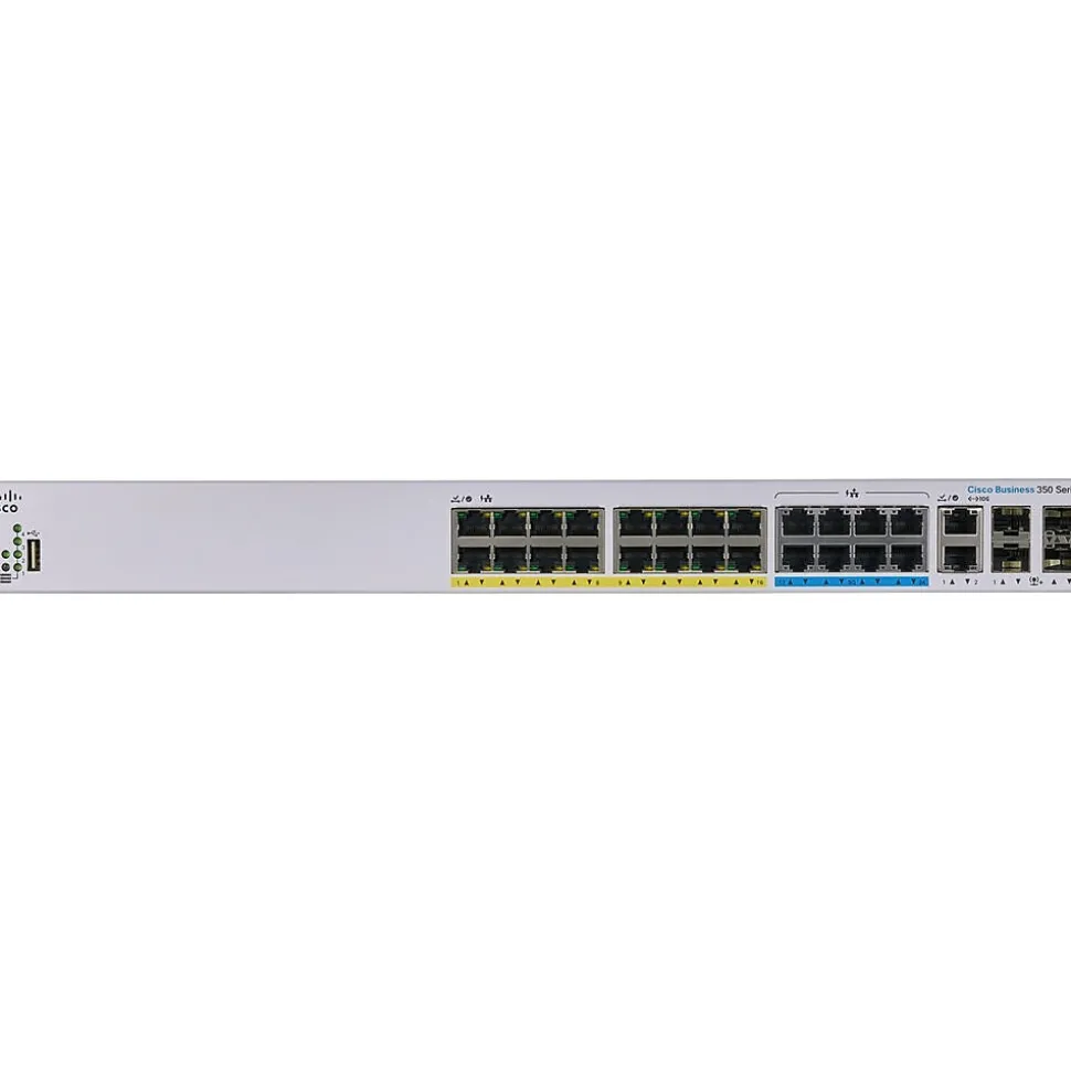 350 CBS350-24NGP-4X-NA 26 Ports Gigabit Ethernet Rack Mountable Switch | Cisco Outlet