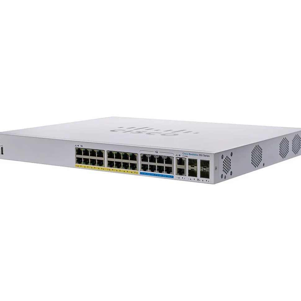 350 CBS350-24NGP-4X-NA 26 Ports Gigabit Ethernet Rack Mountable Switch | Cisco Outlet