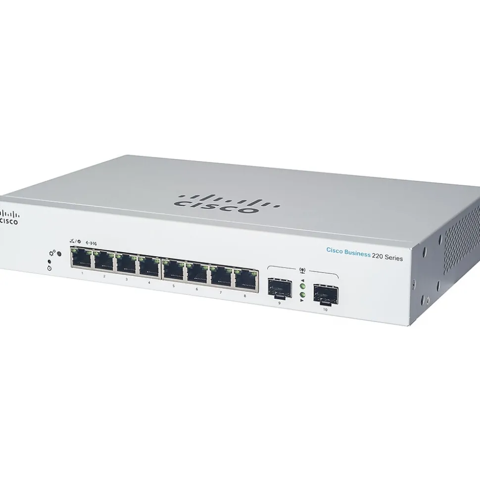 220 8-Port Gigabit Ethernet Managed Switch, Silver (CBS2208FPE2GNA) | Cisco Cheap