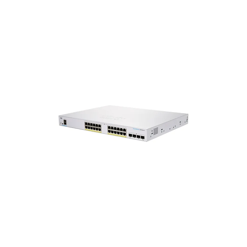 250 24-Port Gigabit Ethernet Managed Switch, Silver (CBS25024FP4GNA) | Cisco Best