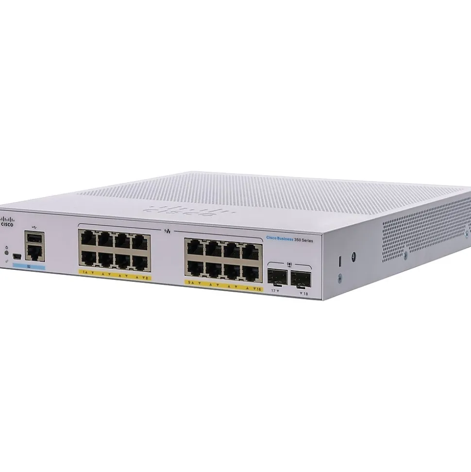 350 16-Port Gigabit Ethernet Managed Switch, Silver (CBS35016FP2GNA) | Cisco Store