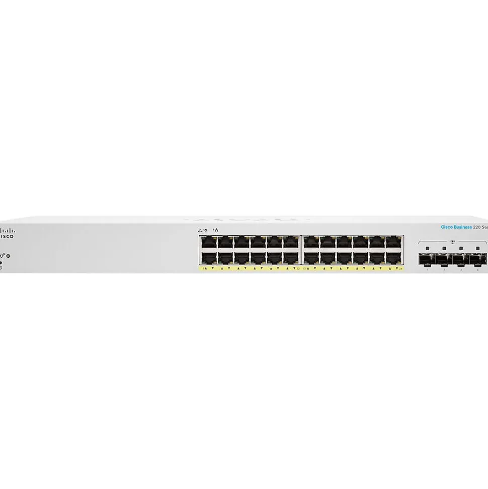 220 24-Port Gigabit Ethernet Managed Switch, Silver (CBS22024FP4GNA) | Cisco Online