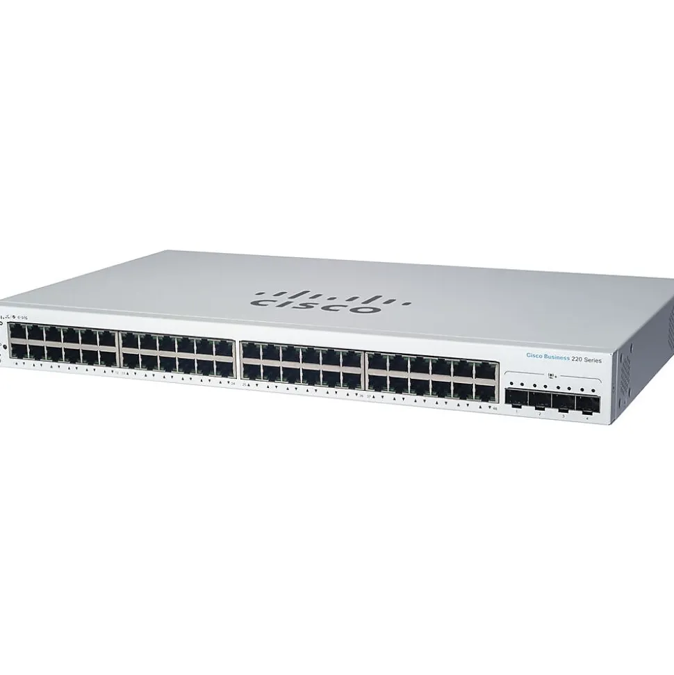 220 48-Port Gigabit Ethernet Managed Switch, Silver (CBS22048FP4XNA) | Cisco Store