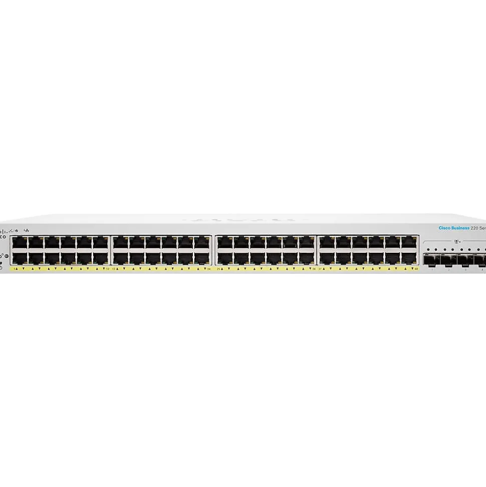 220 48-Port Gigabit Ethernet Managed Switch, Silver (CBS22048FP4XNA) | Cisco Store