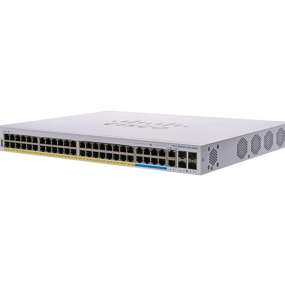 350 48-Port Gigabit Ethernet Managed Switch, Silver (CBS35048NGP4XNA) | Cisco Store