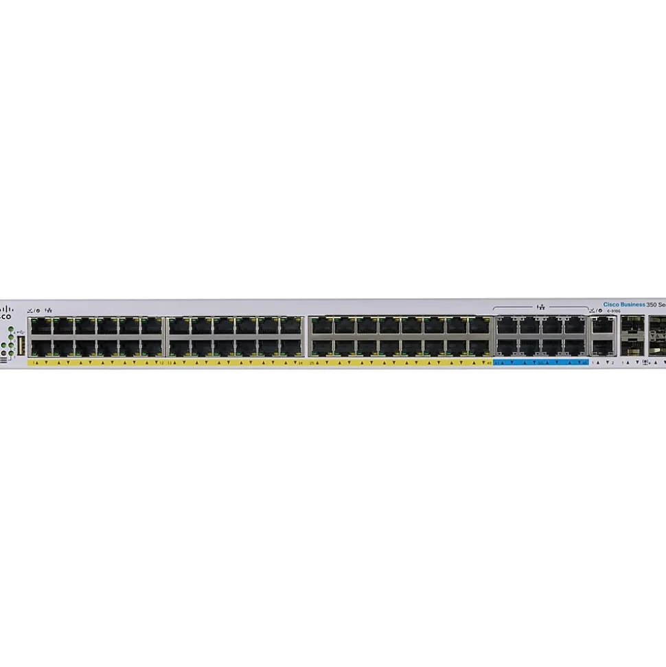 350 48-Port Gigabit Ethernet Managed Switch, Silver (CBS35048NGP4XNA) | Cisco Store