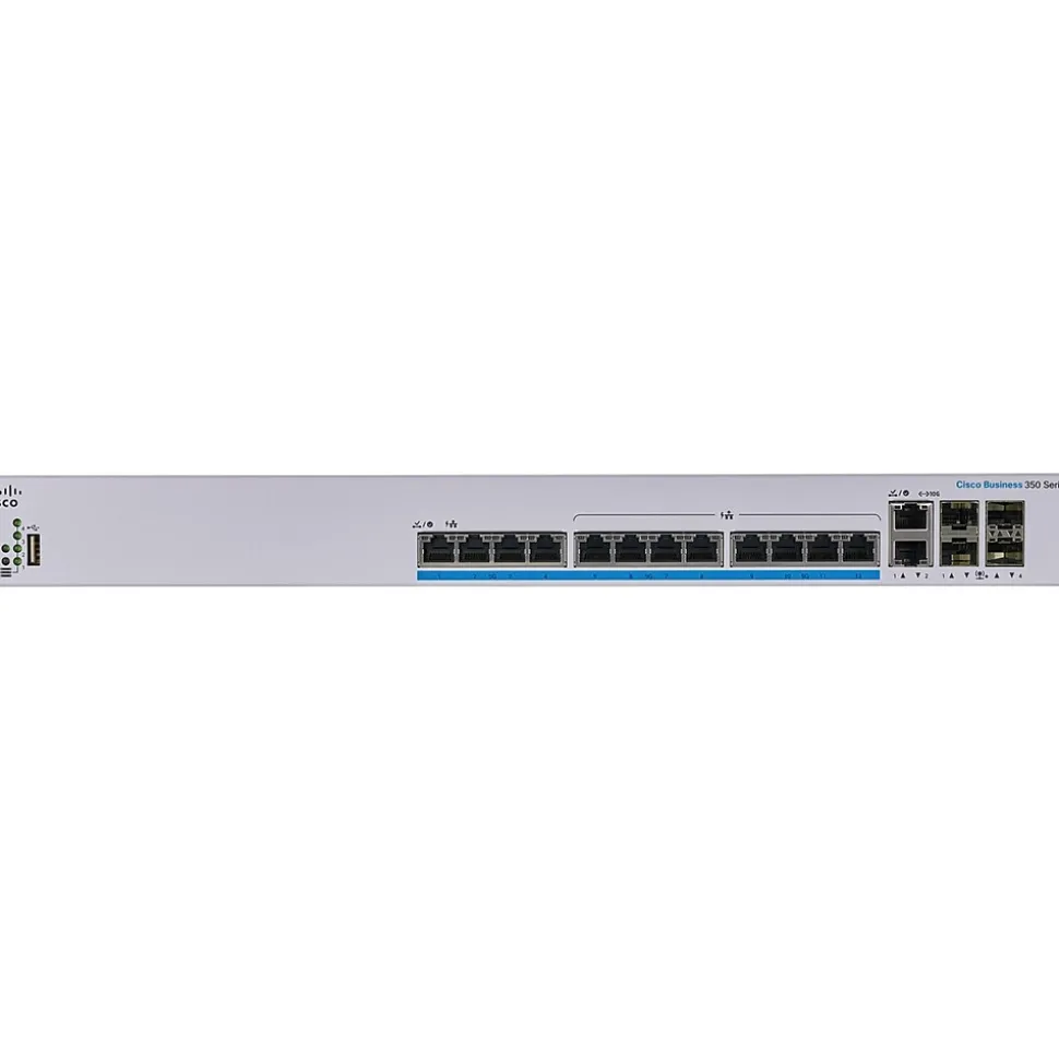 350 12-Port Gigabit Ethernet Managed Switch, Silver (CBS35012NP4XNA) | Cisco Best