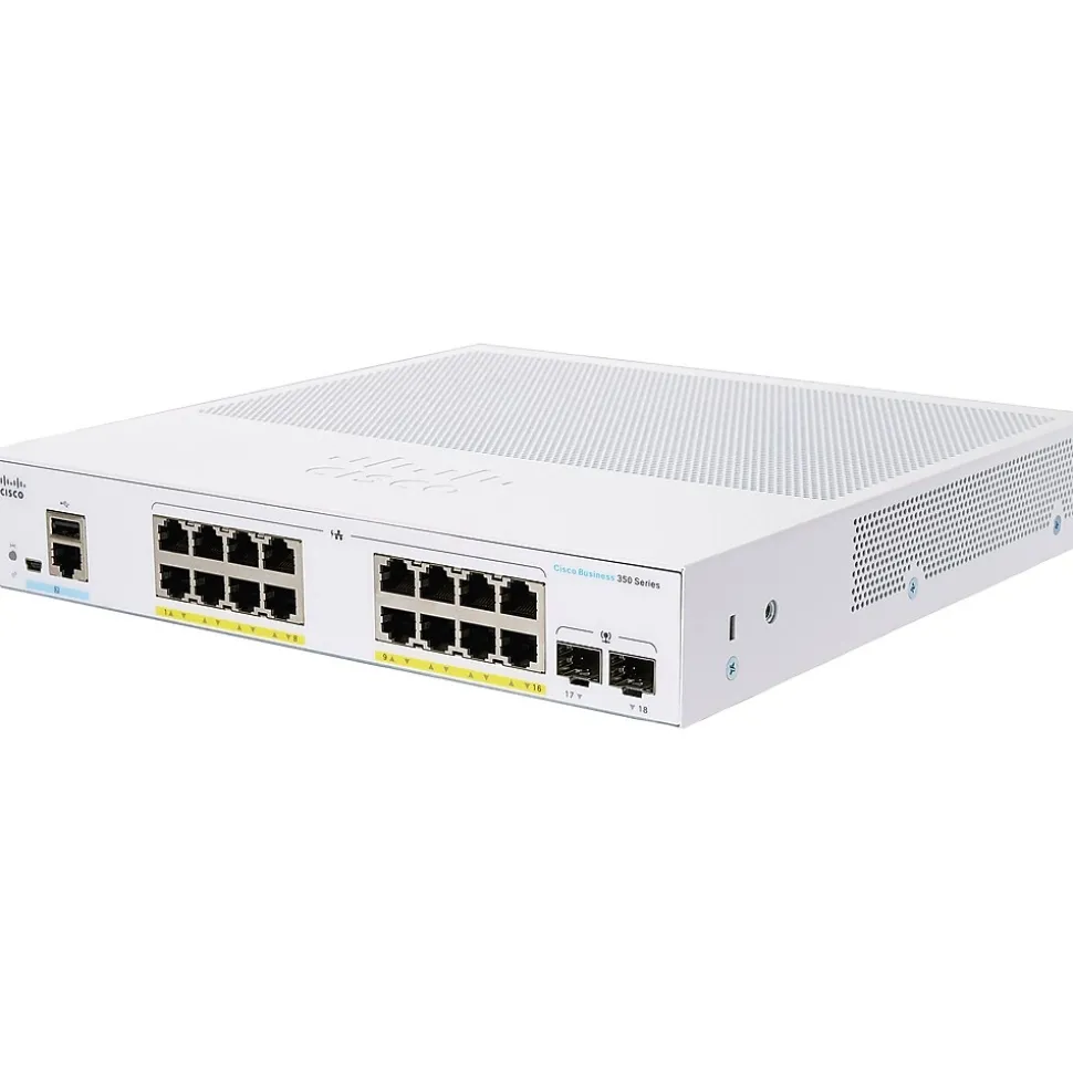 350 16-Port Gigabit Ethernet Managed Switch, Silver (CBS35016PE2GNA) | Cisco Online