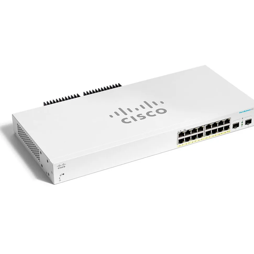 220 16-Port Gigabit Ethernet Managed Switch, Silver (CBS22016P2GNA) | Cisco Online