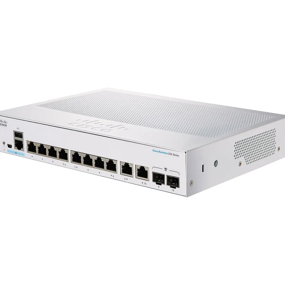 350 10-Port Gigabit Ethernet Managed Switch, Silver (CBS3508P2GNA) | Cisco Best Sale