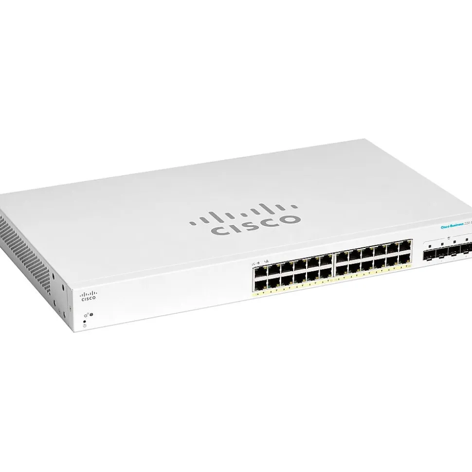 220 24-Port Gigabit Ethernet Managed Switch, Silver (CBS22024P4GNA) | Cisco Hot