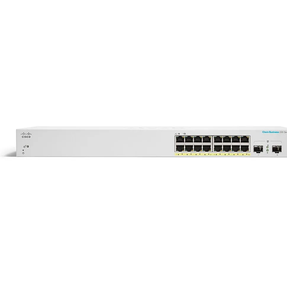 220 16-Port Gigabit Ethernet Managed Switch, Silver (CBS22016P2GNA) | Cisco Online