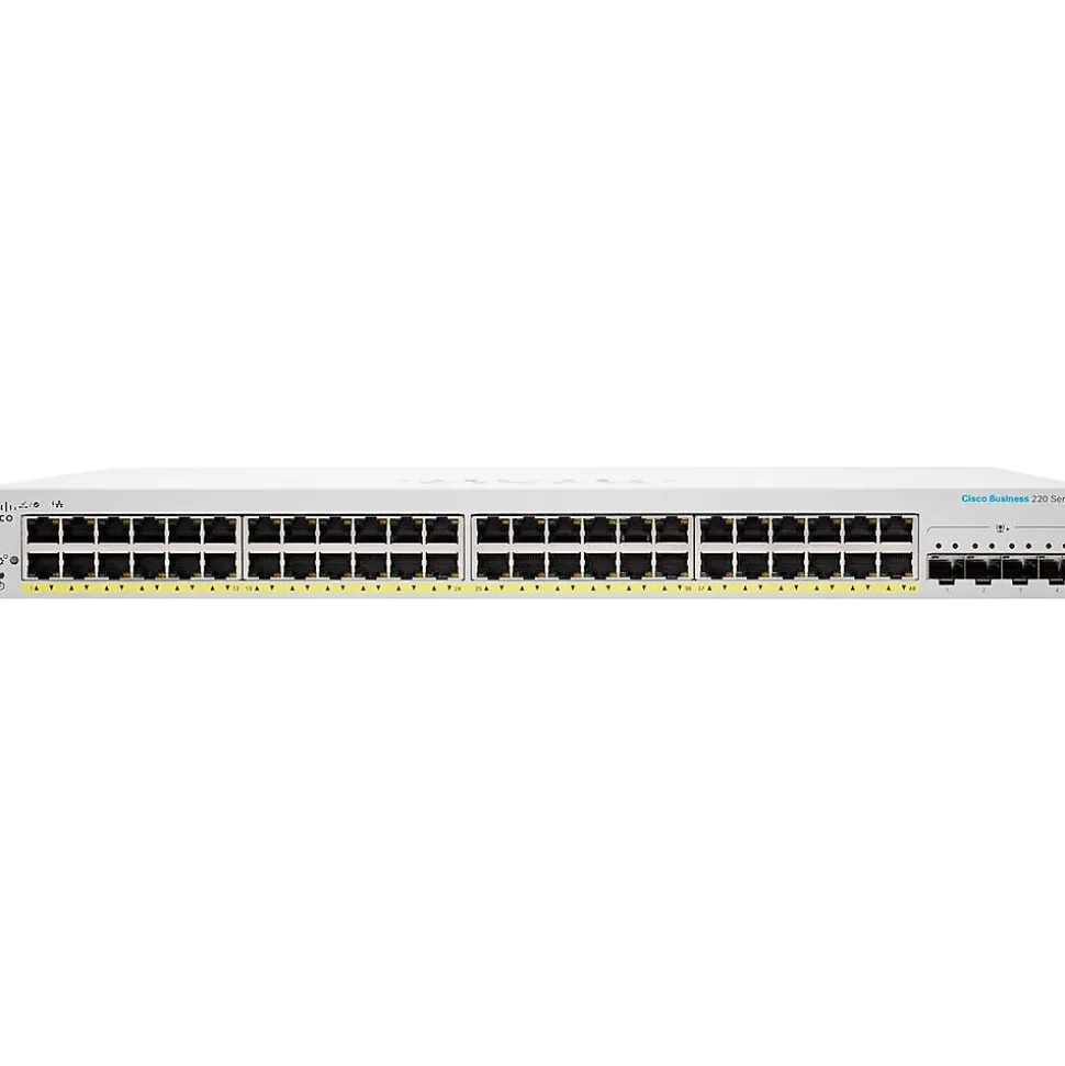 220 48-Port Gigabit Ethernet Managed Switch, Silver (CBS22048P4XNA) | Cisco Clearance