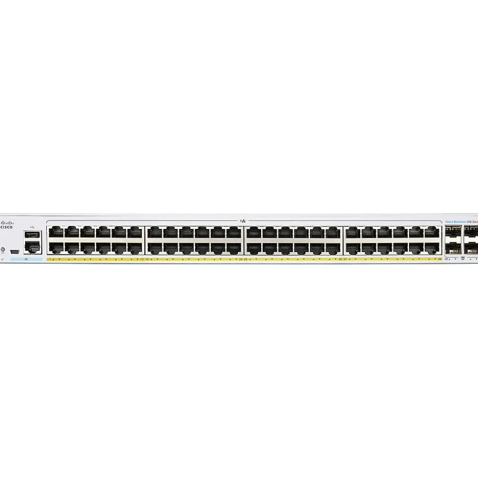 250 48-Port Gigabit Ethernet Managed Switch, Silver (CBS25048P4XNA) | Cisco Store