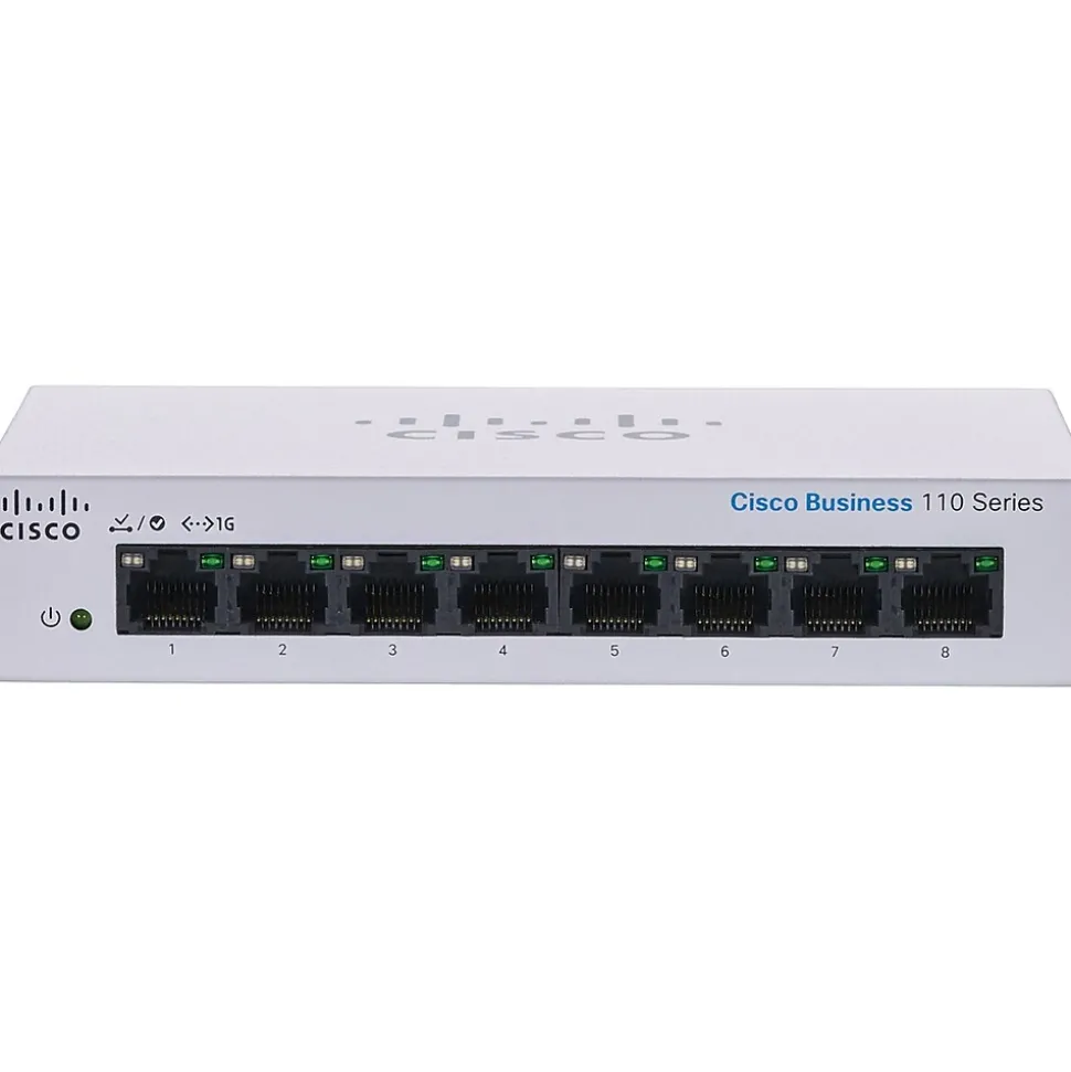 110 8-Port Gigabit Ethernet Managed Switch, Silver (CBS1108TDNA) | Cisco Store