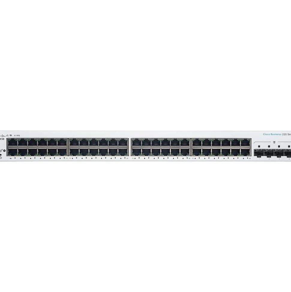 220 48-Port Gigabit Ethernet Managed Switch, Silver (CBS22048T4GNA) | Cisco New