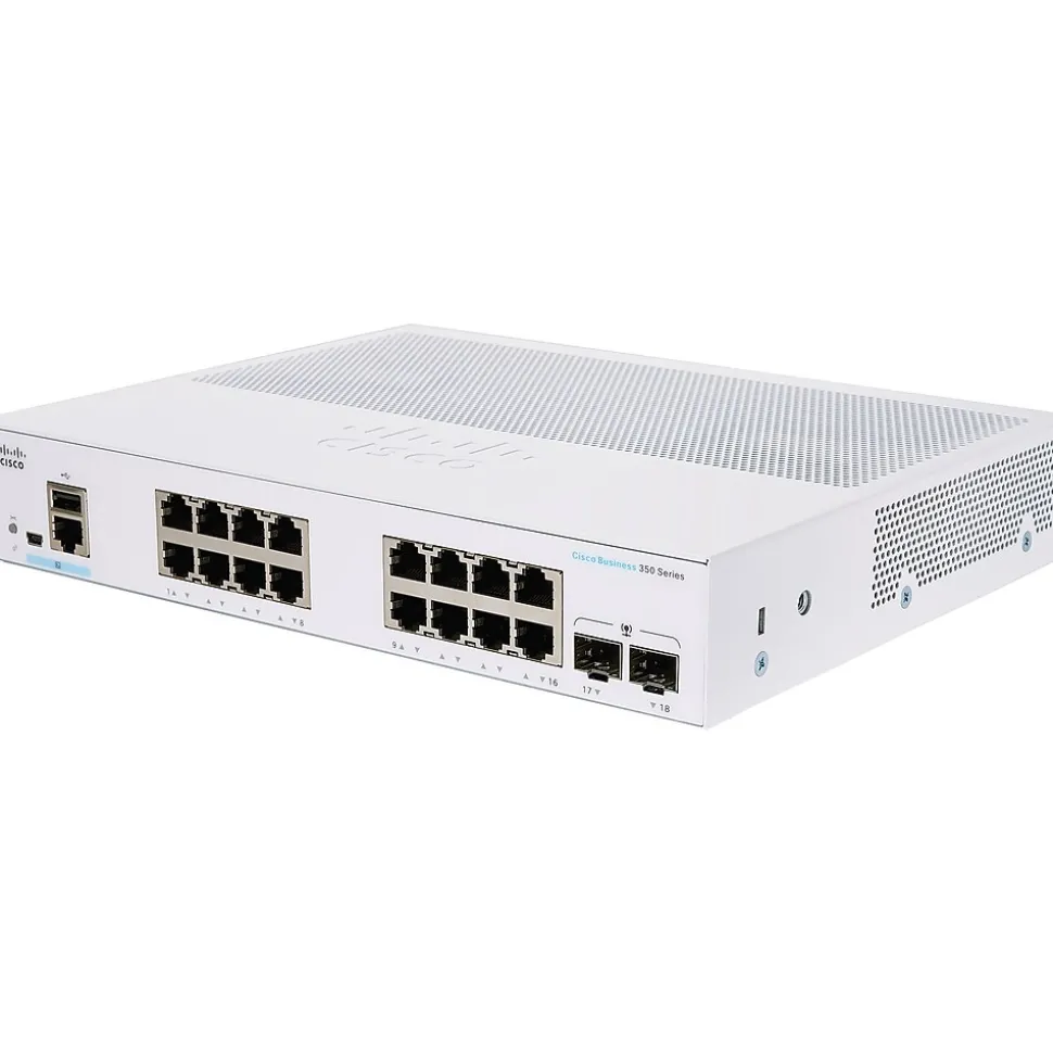 350 16-Port Gigabit Ethernet Managed Switch, Silver (CBS35016T2GNA) | Cisco Store