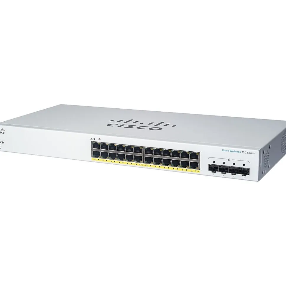 220 24-Port Gigabit Ethernet Managed Switch, Silver (CBS22024T4GNA) | Cisco Shop